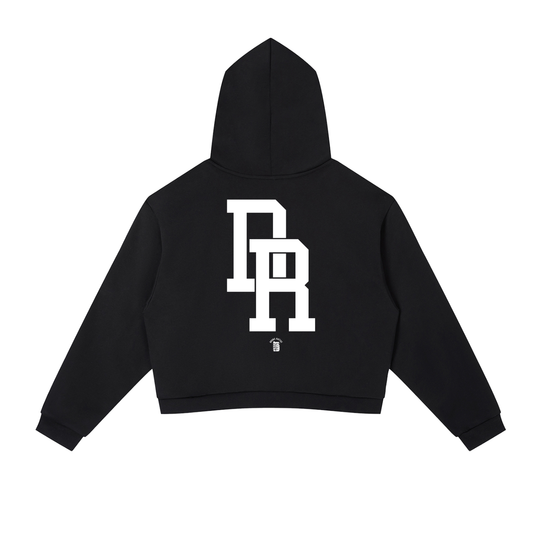 Dominican Republic Contrast Side Stripe Cropped Hoodie