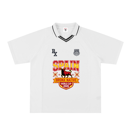 Spain x Bronx Native Striped V-Neck Soccer Jersey product image 1 of 2 by Bronx Native