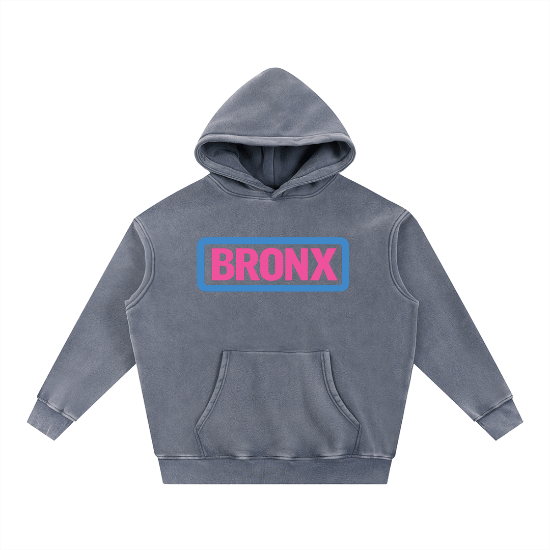 BRONX Snow Wash Fleece Oversize Hoodie by Bronx Native for New York summer