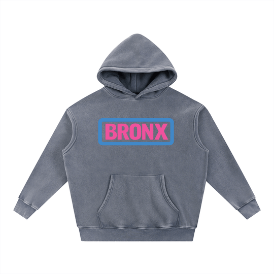 BRONX Snow Wash Fleece Oversize Hoodie by Bronx Native for New York summer