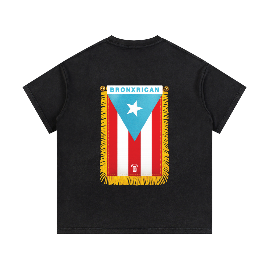 BronxRican PR Chain Vintage Wash Cotton T-Shirt by Bronx Native - Puerto Rico Collection