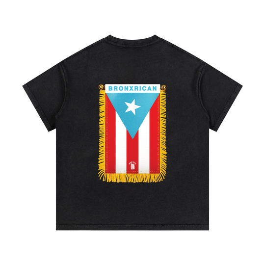BronxRican PR Chain Vintage Wash Cotton T-Shirt by Bronx Native - Puerto Rico Collection