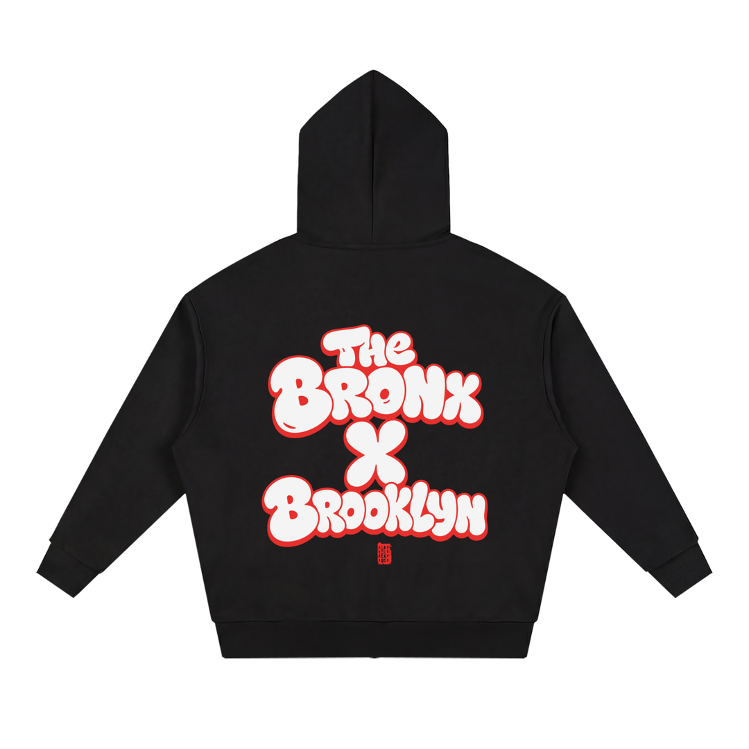BX x BK 30th Anniversary Loose Full-Zip Hoodie by Bronx Native — BX x BK 30th Anniversary Stadium Series product image