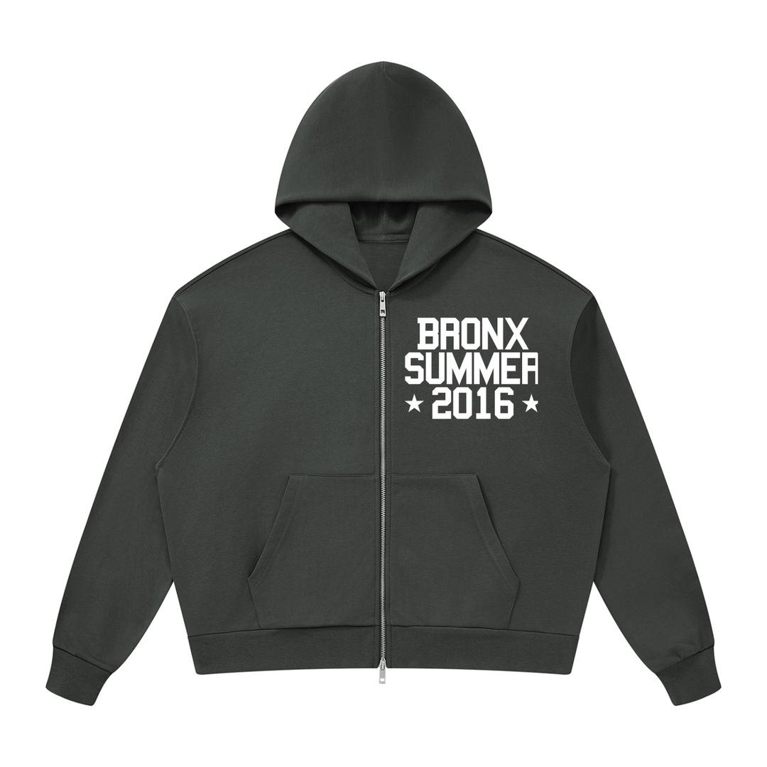 Bronx Summer Drop Shoulder Full-Zip Hoodie by Bronx Native — Summer Collection product image