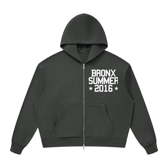 Bronx Summer Drop Shoulder Full-Zip Hoodie by Bronx Native — Summer Collection product image