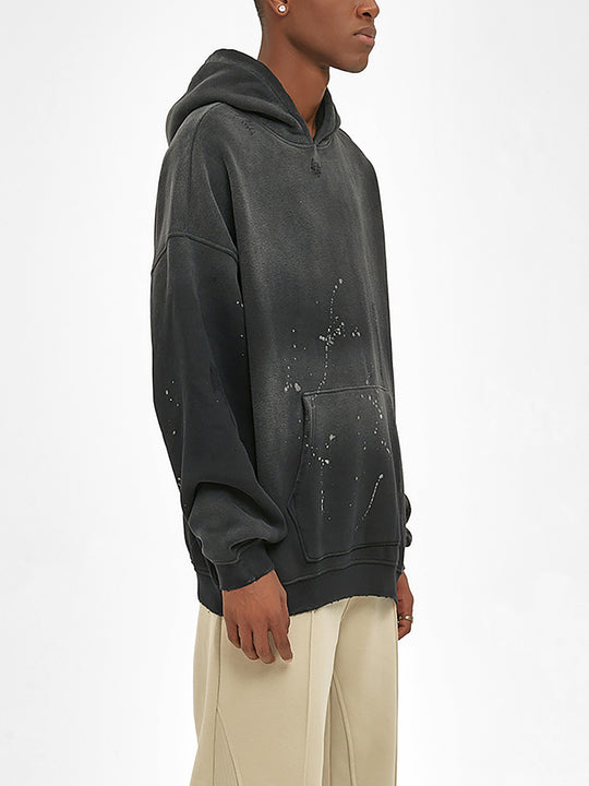 Crated Vintage Washed Frayed Fleece Hoodie