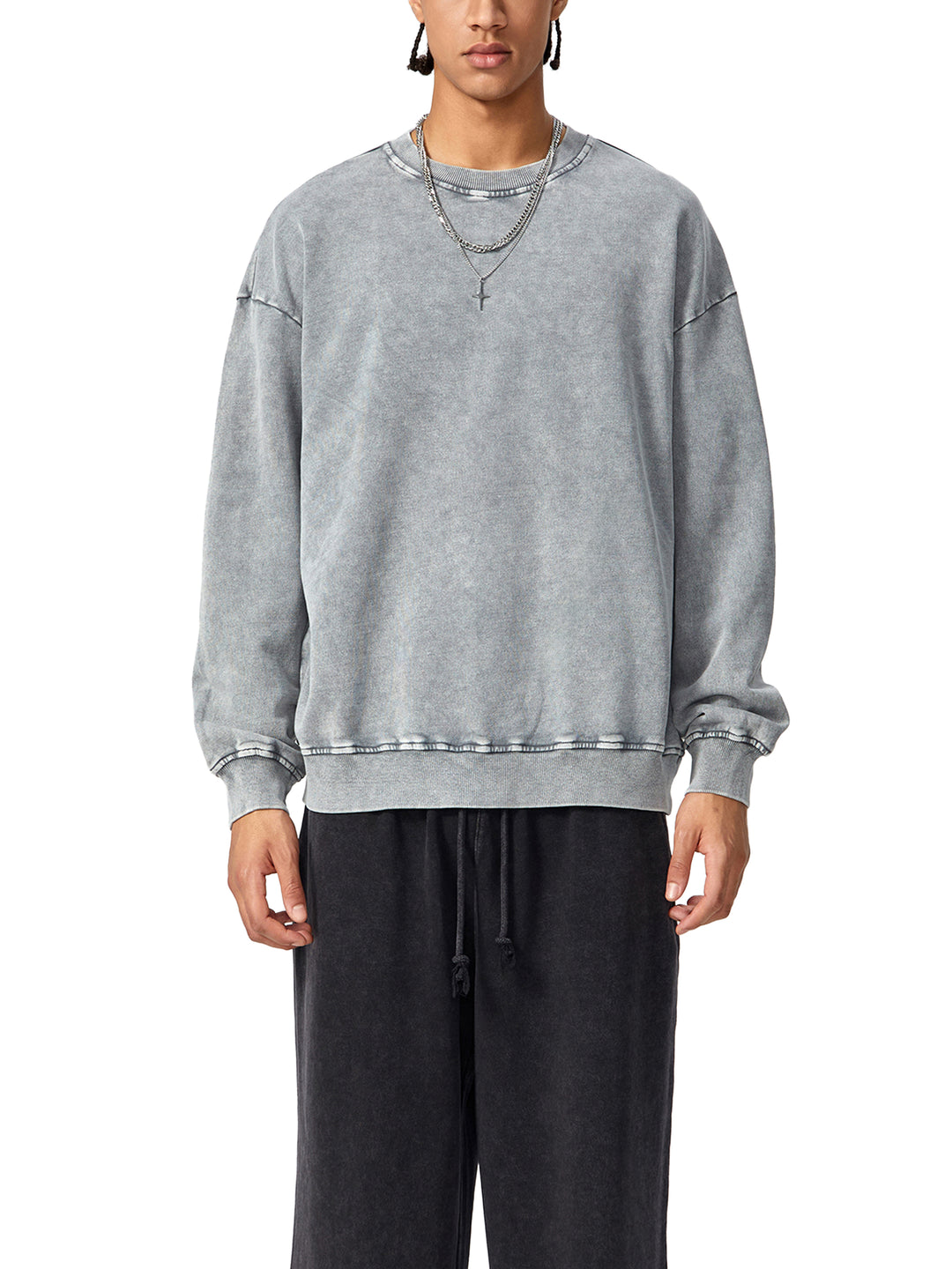 Have a Bronx Day Snow Washed Oversized Sweatshirt