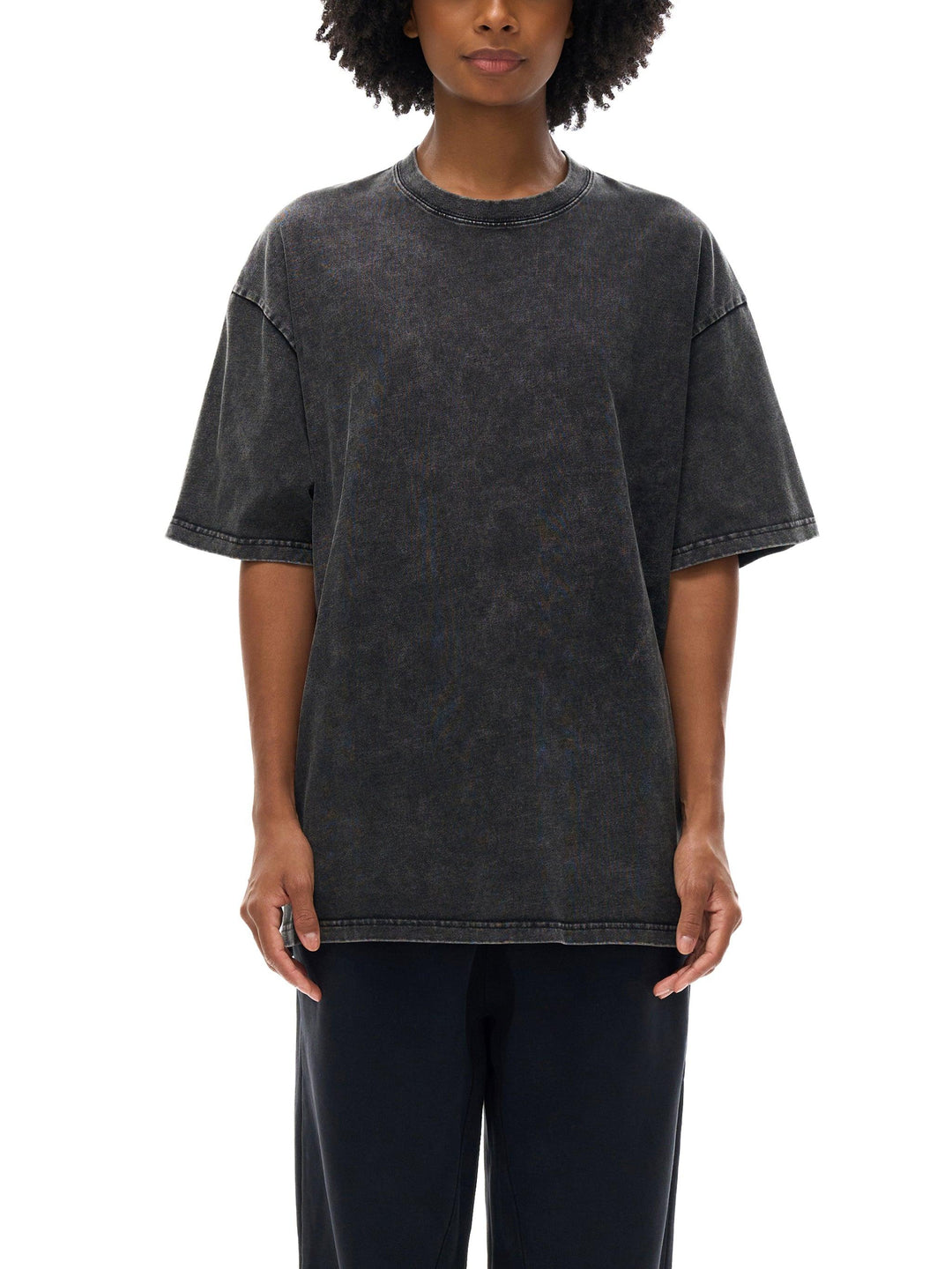 Bronx Native Snow Washed Oversized Cotton T-Shirt by Bronx Native