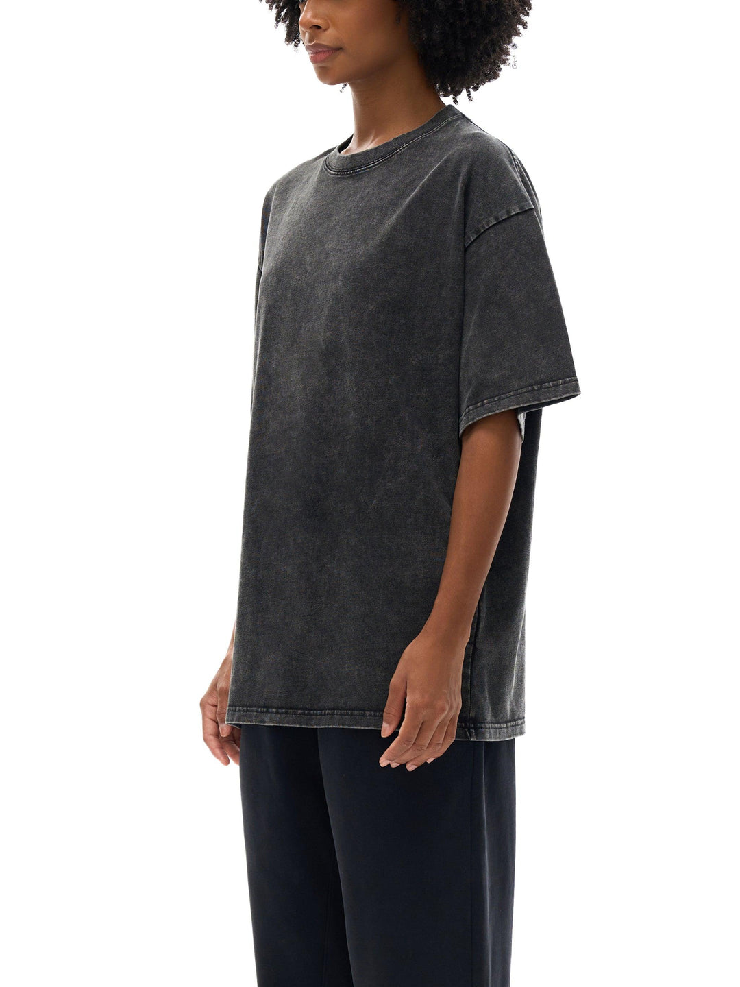 Bronx Native Snow Washed Oversized Cotton T-Shirt by Bronx Native