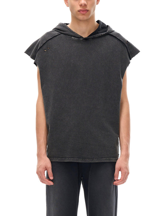 Boogie Down My City Snow Washed Boxy Hooded Tank Top by Bronx Native, Summer 2026 tank tops with BX pride and New York streetwear energy