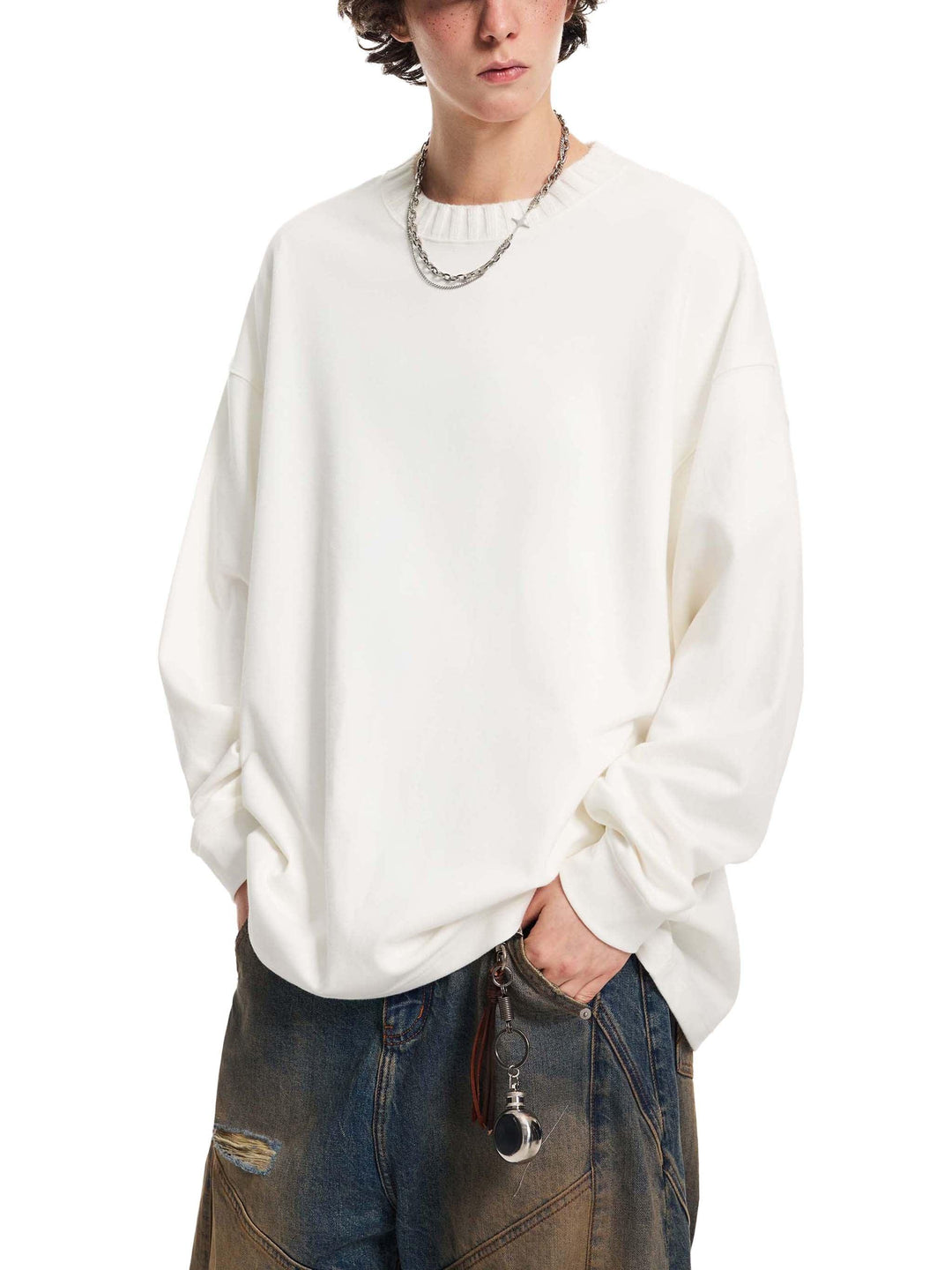 Bronx Rose Knitted Round Neck Oversize Sweatshirt by Bronx Native for New York summer