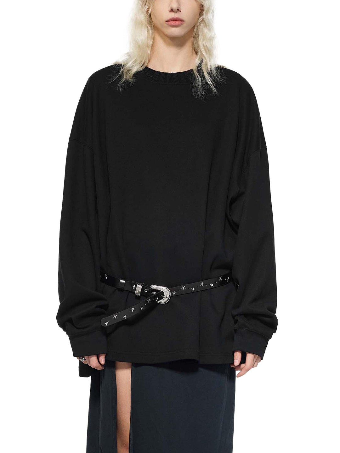 Bronx Rose Knitted Round Neck Oversize Sweatshirt by Bronx Native for New York summer