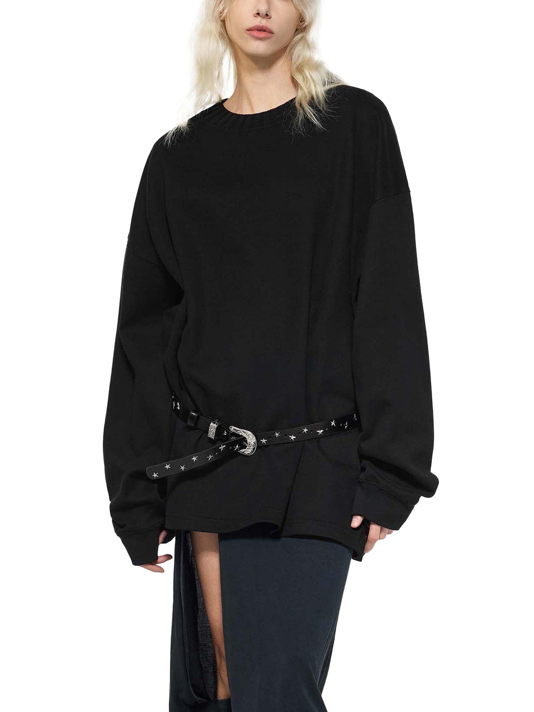 Bronx Rose Knitted Round Neck Oversize Sweatshirt by Bronx Native for New York summer
