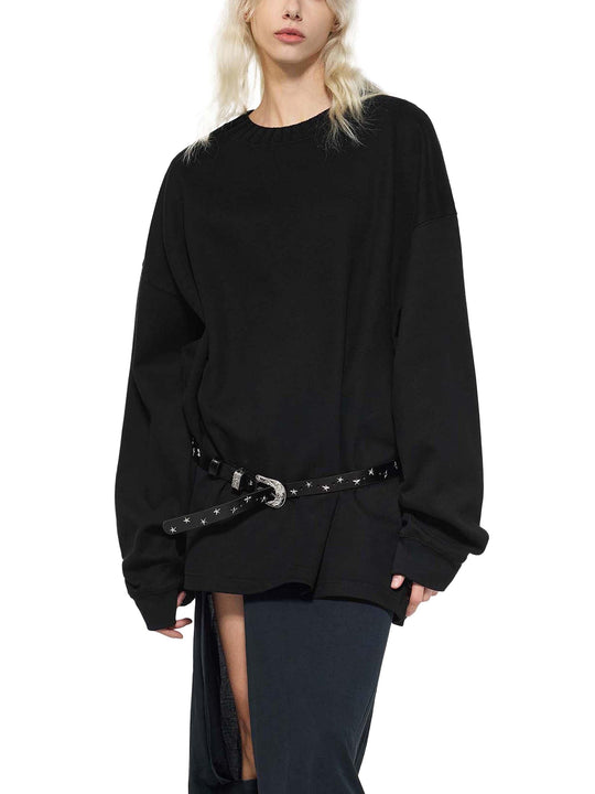 Bronx Rose Knitted Round Neck Oversize Sweatshirt by Bronx Native for New York summer