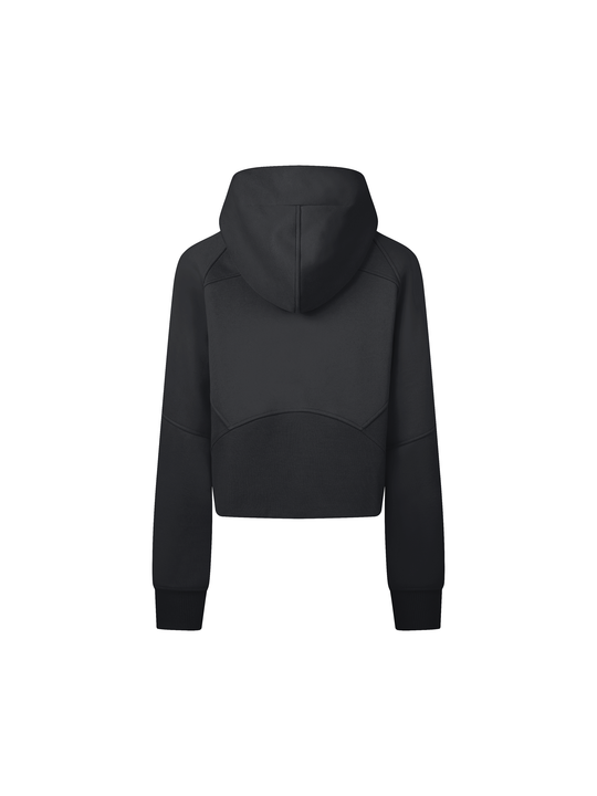 The Bronx New York Womens Cropped Zip-Through Hoodie