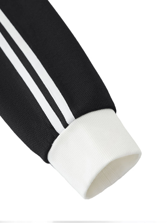 Quarter Waters Contrast Side Stripe Fleece Track Jacket