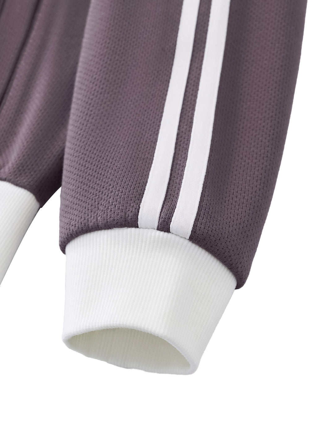 Quarter Waters Womens Contrast Side Stripe Fleece Cropped Track Jacket