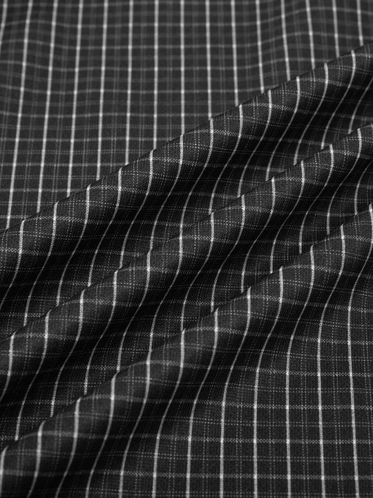 BX Crest 718 Contrast Plaid Boxy Zip Hoodie