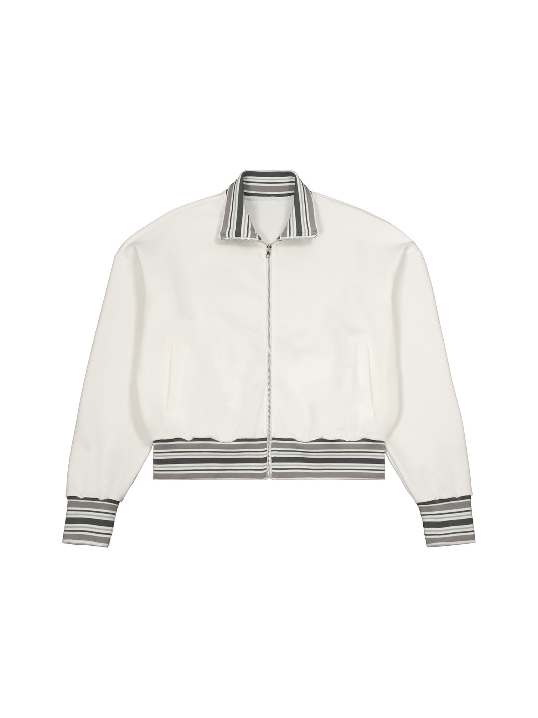 EL BRONX Bodega Dreams Striped Rib Collar Zip Jacket
