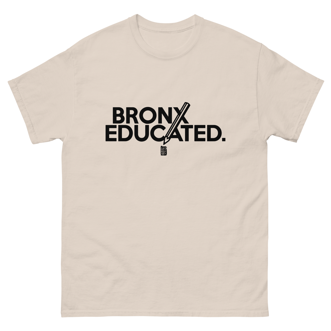 Bronx Educated Cotton Men's Classic T-Shirt by Bronx Native